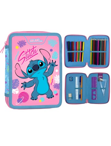 PIÓRNIK PODWÓJNY Z WYPOSAŻENIEM STITCH DISNEY DIAKAKIS