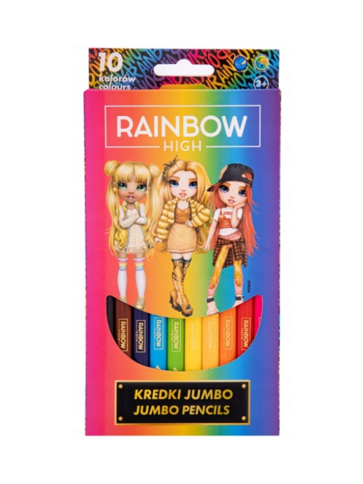 KREDKI OŁÓWKOWE KOLOROWE 10 szt. RAINBOW HIGH ASTRA