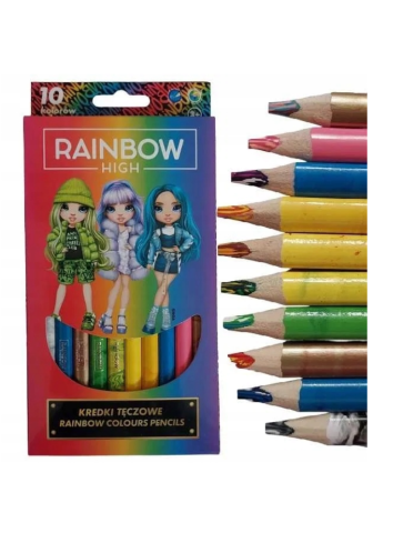 KREDKI OŁÓWKOWE KOLOROWE 10 szt. RAINBOW HIGH ASTRA