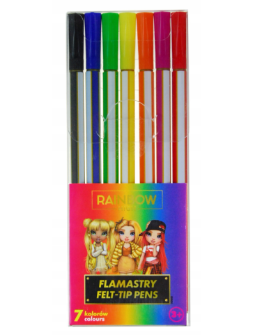 FLAMASTRY KOLOROWE 7 szt. RAINBOW HIGH ASTRA