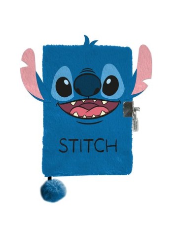 PAMIĘTNIK Z KŁÓDKĄ A5 STITCH NIEBIESKI PASO