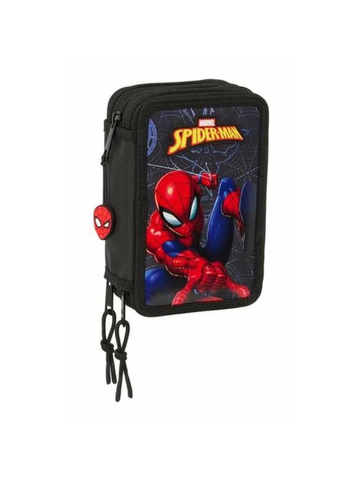 PIÓRNIK POTRÓJNY BLACK SPIDER-MAN 37elem. SAFTA