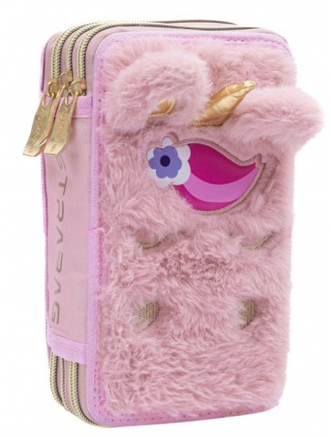 PIÓRNIK POTRÓJNY Z WYPOSAŻENIEM PLUSZOWY FLUFFY UNICORN ASTRABAG