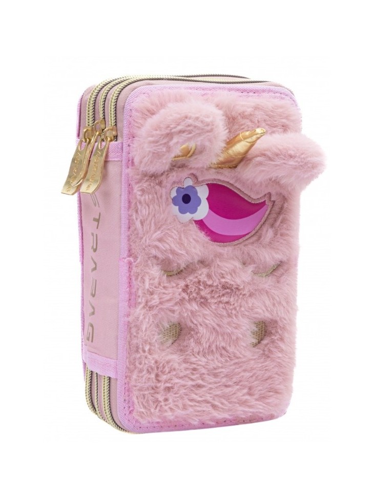 PIÓRNIK POTRÓJNY Z WYPOSAŻENIEM PLUSZOWY FLUFFY UNICORN ASTRABAG