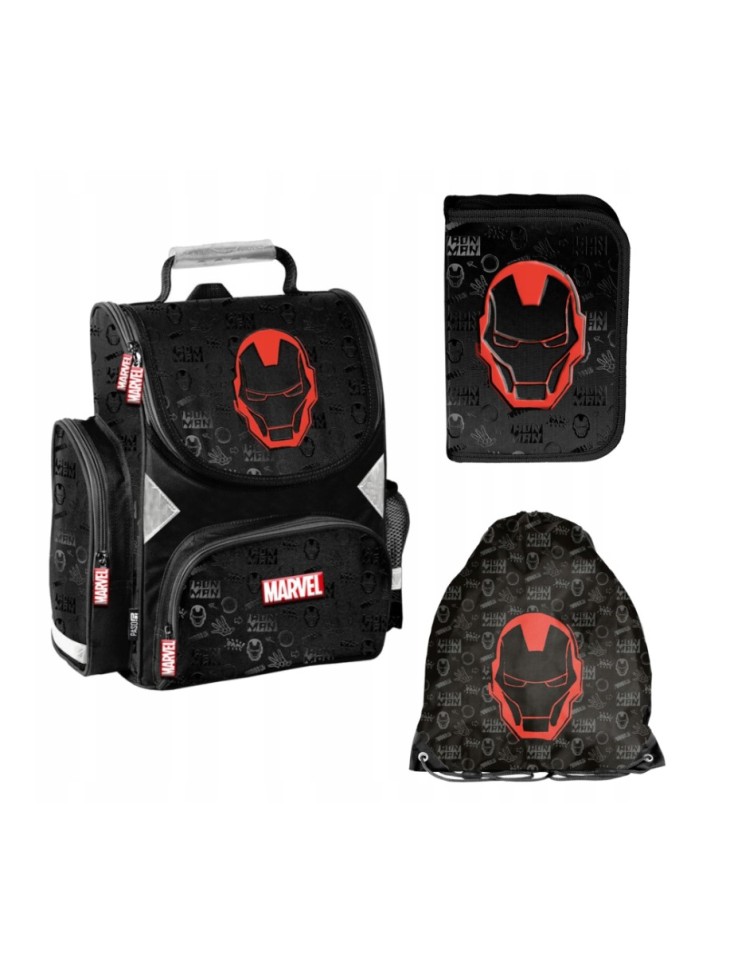 ZESTAW SZKOLNY 3-ELEMENTÓW IRON-MAN AVENGERS MARVEL AV25VV PASO