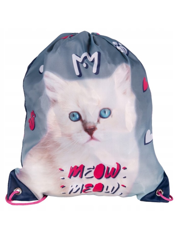 TORNISTER+PIÓRNIK+WOREK KOTEK CAT KITTY PKC22 PASO