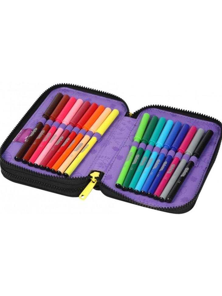 PIÓRNIK PODWÓJNY Z WYPOSAŻENIEM STITCH DISNEY BLACK COOLPACK