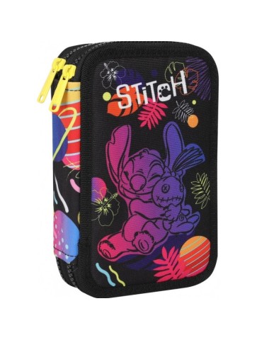 PIÓRNIK PODWÓJNY Z WYPOSAŻENIEM STITCH DISNEY BLACK COOLPACK