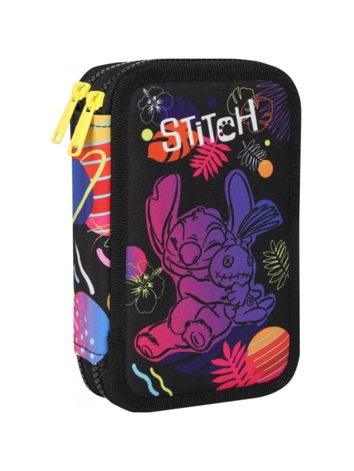 PIÓRNIK PODWÓJNY Z WYPOSAŻENIEM STITCH DISNEY BLACK COOLPACK
