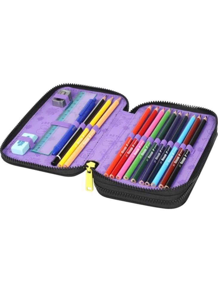 PIÓRNIK PODWÓJNY Z WYPOSAŻENIEM STITCH DISNEY BLACK COOLPACK