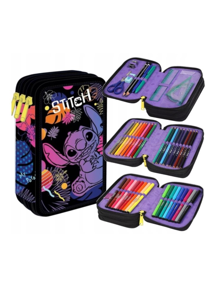 PIÓRNIK POTRÓJNY STITCH DISNEY BLACK JUMPER 3 COOLPACK