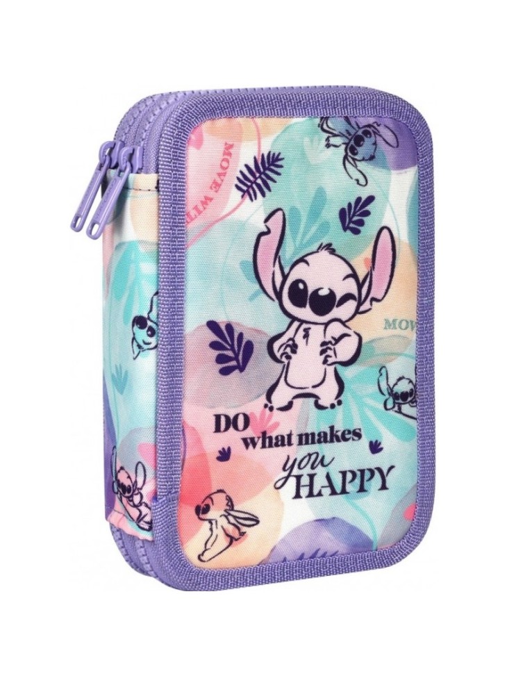 ZESTAW 3-ELEMENTÓW PIÓRNIK PODWÓJNY STITCH DISNEY PASTEL COOLPACK
