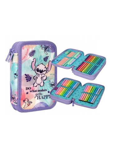 ZESTAW 3-ELEMENTÓW PIÓRNIK PODWÓJNY STITCH DISNEY PASTEL COOLPACK