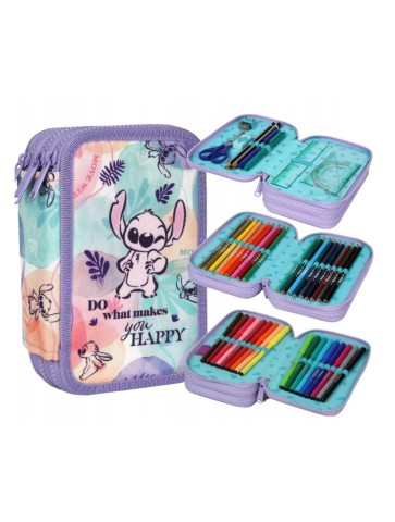 ZESTAW 3-ELEMENTÓW PIÓRNIK POTRÓJNY STITCH DISNEY PASTEL COOLPACK
