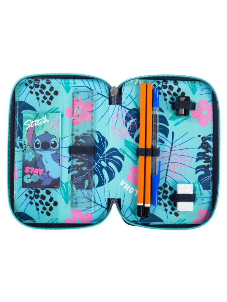 PIÓRNIK POTRÓJNY Z WYPOSAŻENIEM STITCH STAY COOL ST. MAJEWSKI