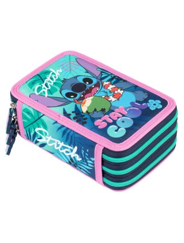 PIÓRNIK POTRÓJNY Z WYPOSAŻENIEM STITCH STAY COOL ST. MAJEWSKI