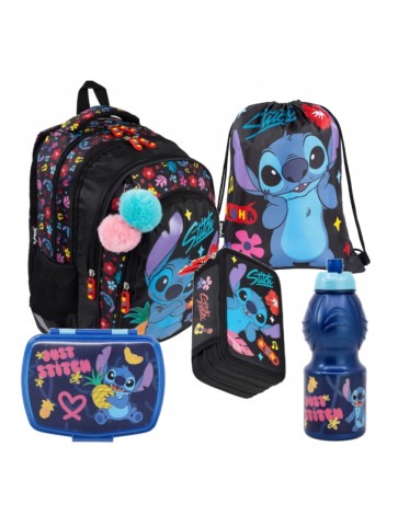 ZESTAW SZKOLNY 5-ELEMENTÓW STITCH ALOHA BLACK ST. MAJEWSKI