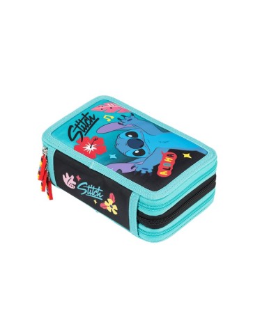 PIÓRNIK POTRÓJNY Z WYPOSAŻENIEM STITCH ALOHA MINT ST. MAJEWSKI