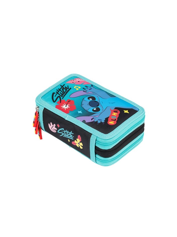 PIÓRNIK POTRÓJNY Z WYPOSAŻENIEM STITCH ALOHA MINT ST. MAJEWSKI