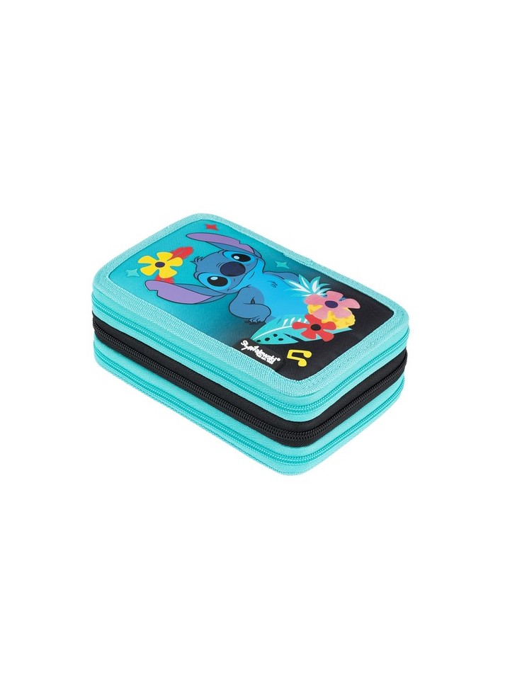 PIÓRNIK POTRÓJNY Z WYPOSAŻENIEM STITCH ALOHA MINT ST. MAJEWSKI