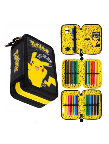 PIÓRNIK POTRÓJNY Z WYPOSAŻENIEM POKEMON PIKACHU ST. MAJEWSKI