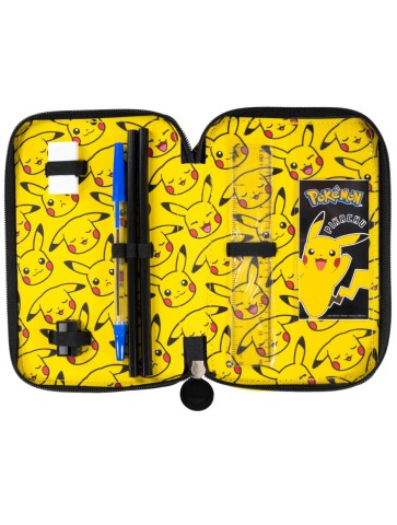PIÓRNIK POTRÓJNY Z WYPOSAŻENIEM POKEMON PIKACHU ST. MAJEWSKI
