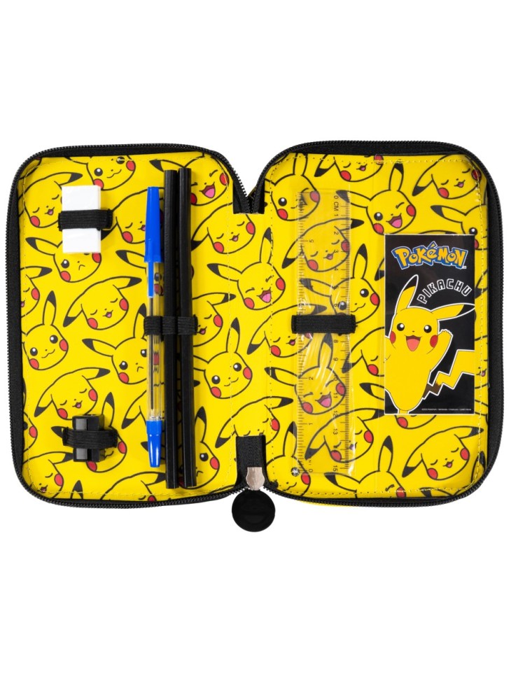 PIÓRNIK POTRÓJNY Z WYPOSAŻENIEM POKEMON PIKACHU ST. MAJEWSKI