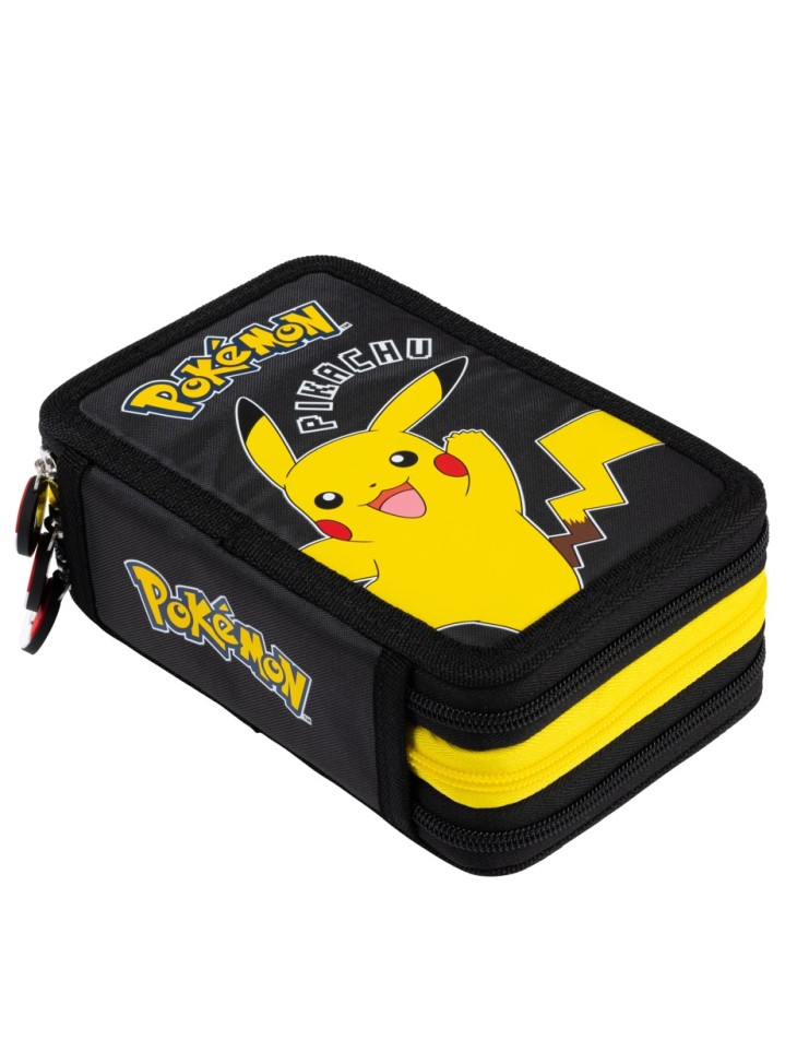 PIÓRNIK POTRÓJNY Z WYPOSAŻENIEM POKEMON PIKACHU ST. MAJEWSKI