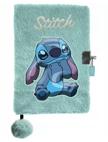 PAMIĘTNIK Z KŁÓDKĄ A5 LILO I STITCH NIEBIESKI PASO