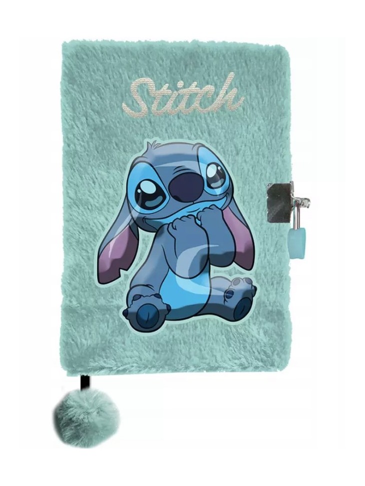 PAMIĘTNIK Z KŁÓDKĄ A5 LILO I STITCH NIEBIESKI PASO
