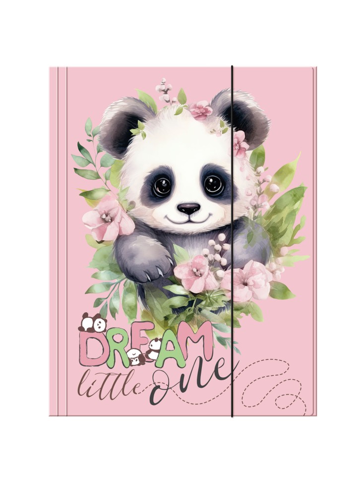 TECZKA Z GUMKĄ A4 PANDA 10 DERFORM