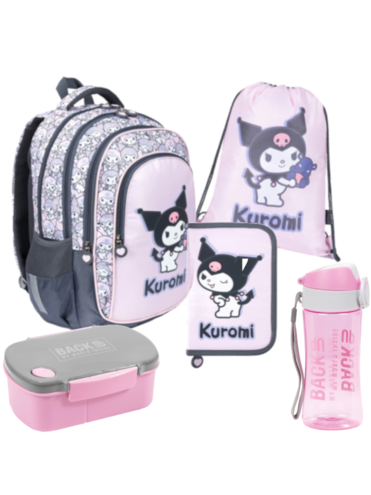 ZESTAW SZKOLNY 5-ELEMENTÓW KUROMI PINK ST. MAJEWSKI