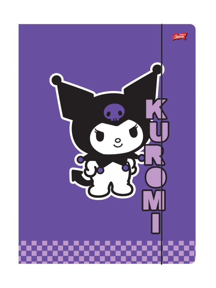 TECZKA Z GUMKĄ A4 KUROMI VIOLET/BLACK ST. MAJEWSKI