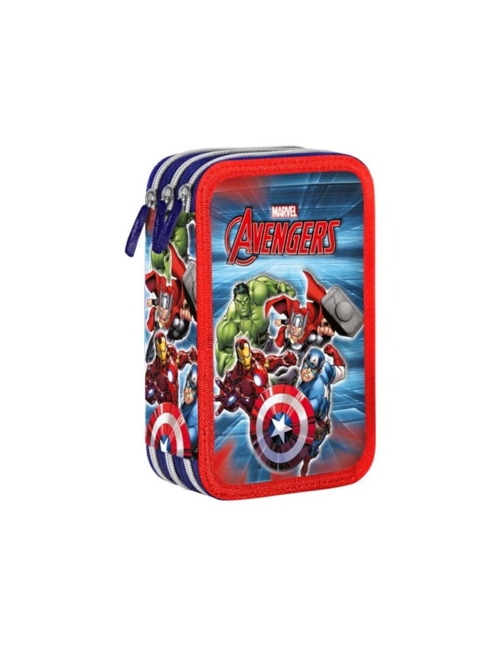 PIÓRNIK POTRÓJNY Z WYPOSAŻENIEM DLA CHŁOPCA AVENGERS GIOTTO