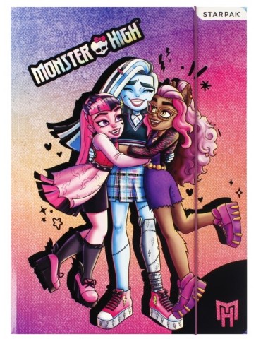 TECZKA Z GUMKĄ A4 MONSTER HIGH STARPAK