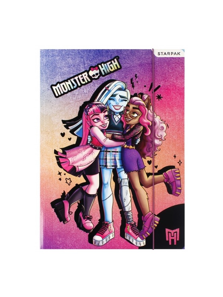 TECZKA Z GUMKĄ A4 MONSTER HIGH STARPAK