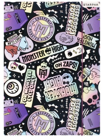 TECZKA Z GUMKĄ A4 MONSTER HIGH STARPAK