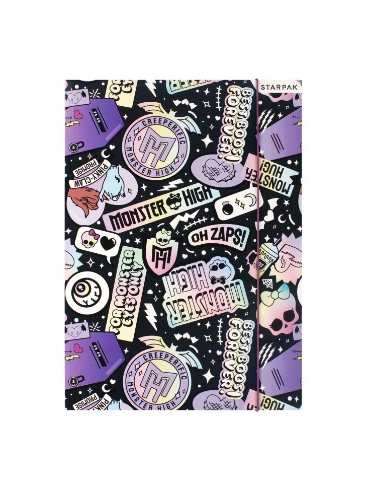 TECZKA Z GUMKĄ A4 MONSTER HIGH STARPAK
