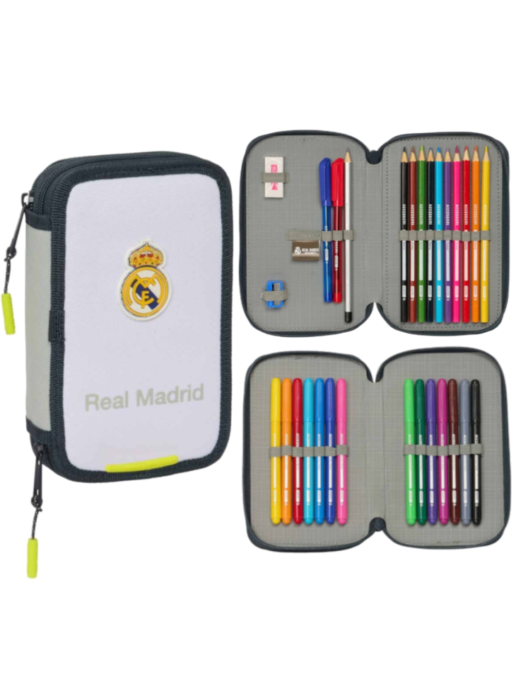 PIÓRNIK PODWÓJNY REAL MADRYT RM TEAM 25/26 WHITE SAFTA