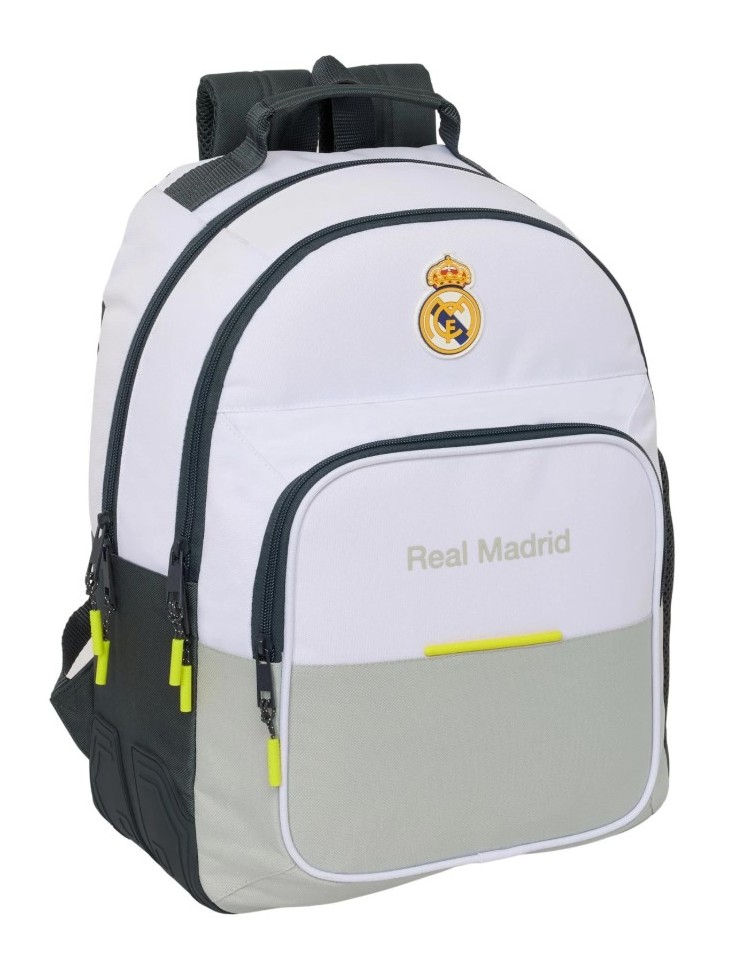 PLECAK TRZYKOMOROWY SZKOLNY 42cm REAL MADRYT TEAM 25/26 WHITE SAFTA
