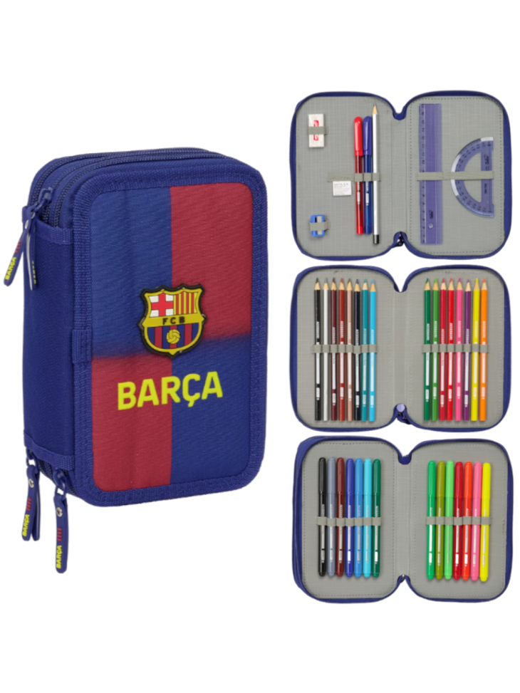 PIÓRNIK POTRÓJNY FC BARCELONA TEAM 25/26 BLUE/RED SAFTA