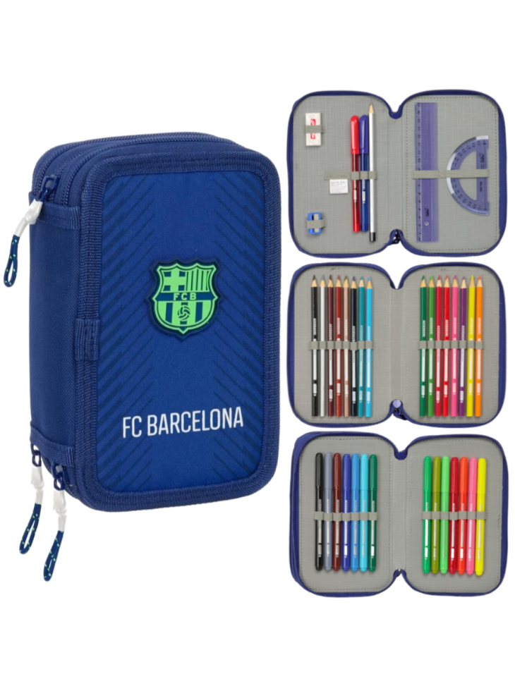 PIÓRNIK POTRÓJNY FC BARCELONA TEAM BLUE SAFTA