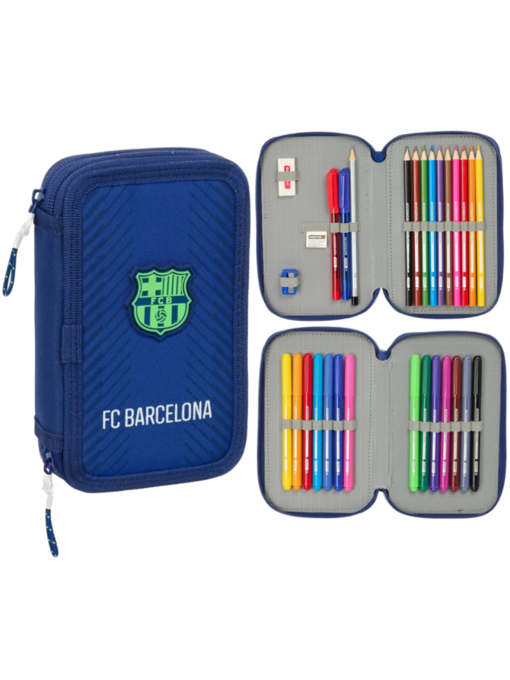 PIÓRNIK PODWÓJNY FC BARCELONA TEAM BLUE SAFTA