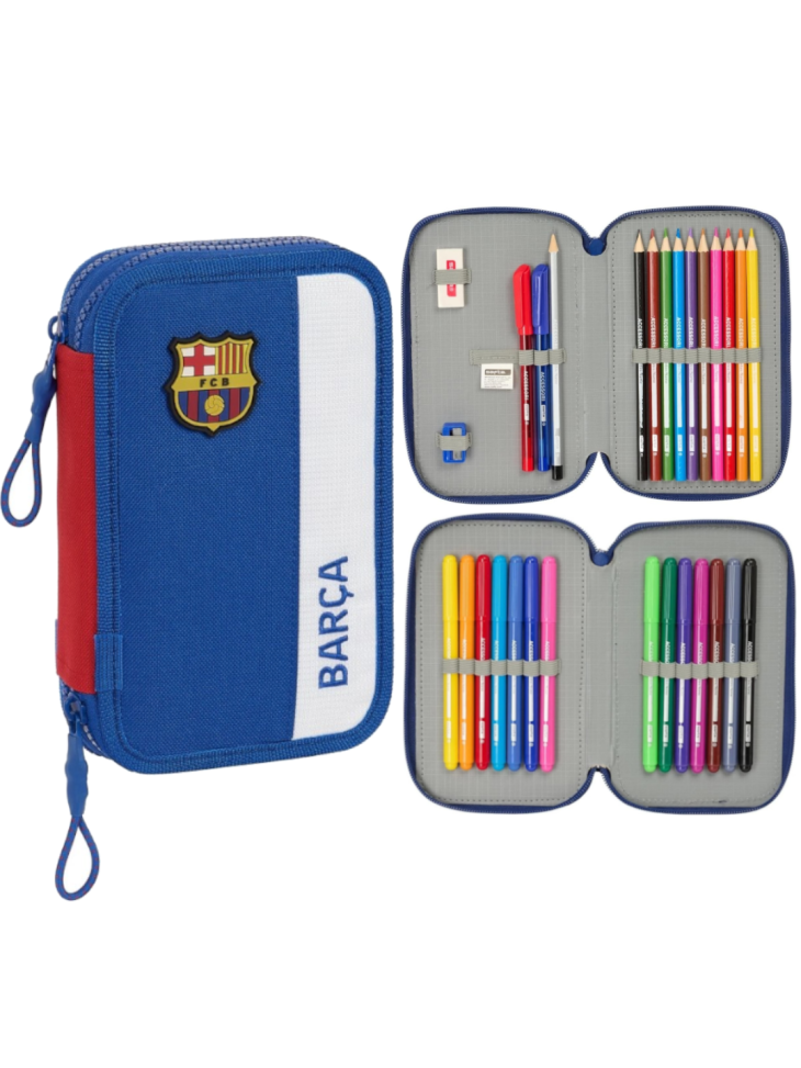 PIÓRNIK PODWÓJNY FC BARCELONA TEAM DARK BLUE/WHITE SAFTA