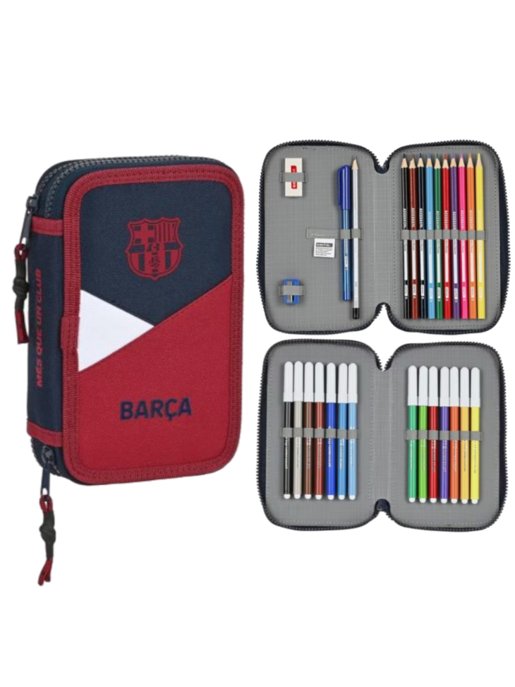 PIÓRNIK PODWÓJNY FC BARCELONA TEAM DARK BLUE/RED SAFTA