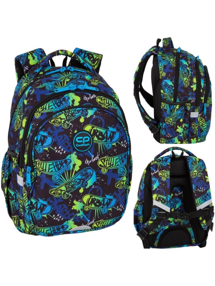 PLECAK TRZYKOMOROWY JERRY SKATE NIGHT 19 L COOLPACK
