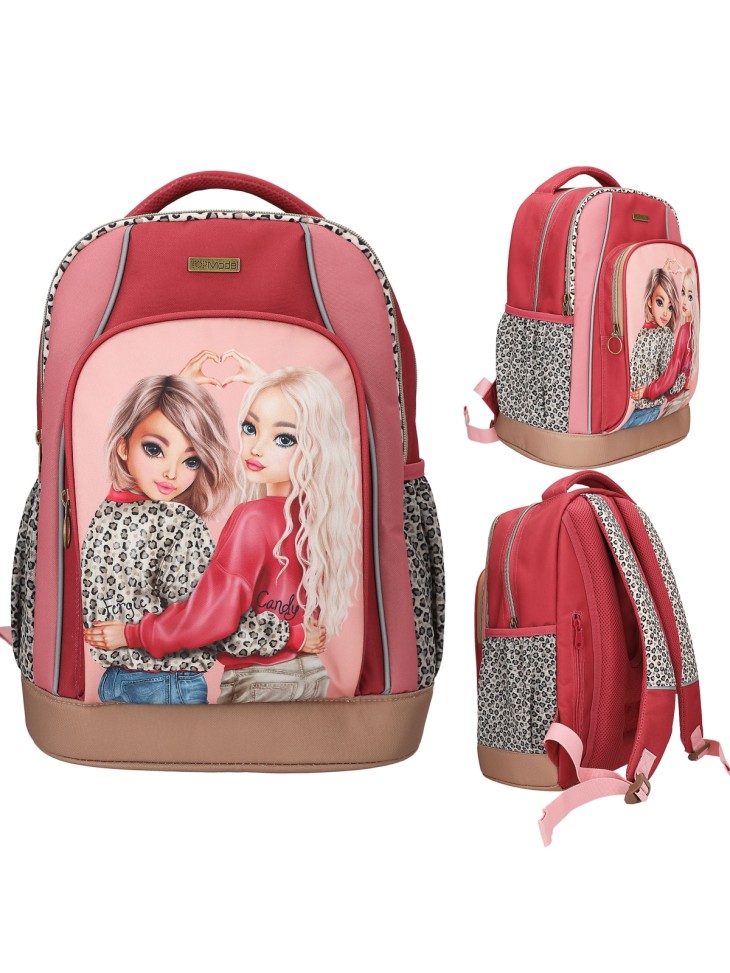 PLECAK SZKOLNY TRZYKOMOROWY TOP MODEL LEOHEART 13641 DEPESCHE