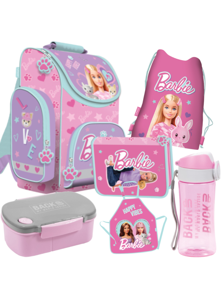 ZESTAW SZKOLNY DLA DZIEWCZYNKI 6-ELEMENTÓW BARBIE ST. MAJEWSKI
