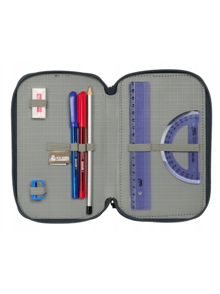 PIÓRNIK POTRÓJNY REAL MADRYT RM TEAM 25/26 NAVY BLUE GREEN SAFTA