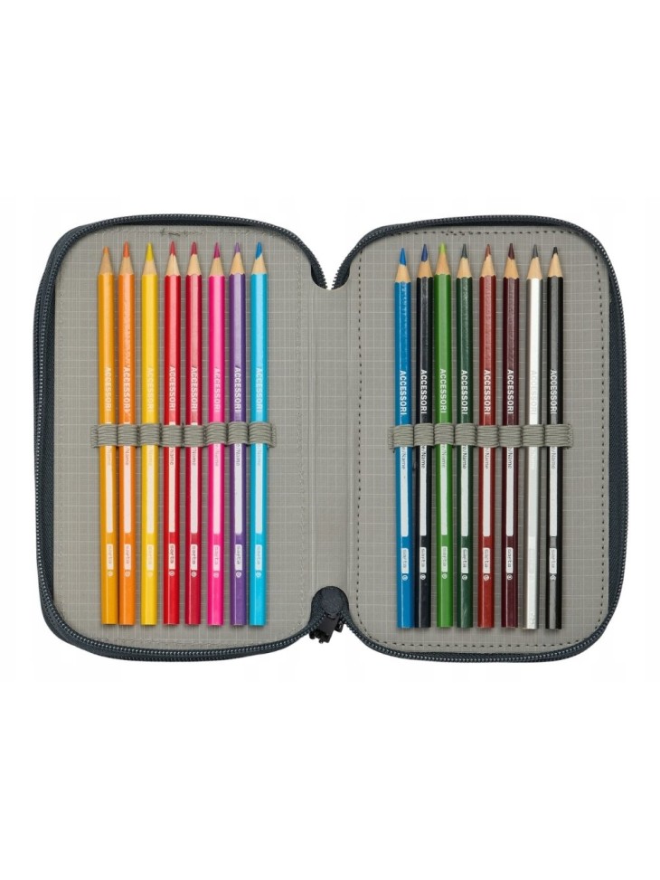 PIÓRNIK POTRÓJNY REAL MADRYT RM TEAM 25/26 NAVY BLUE GREEN SAFTA